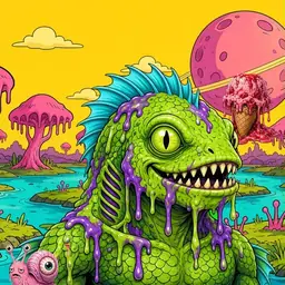 Oozlings #3895, Swamp Fish · Turquoise Swamp