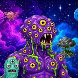 Oozlings #3899, Eyeball Cluster · Void Nebula