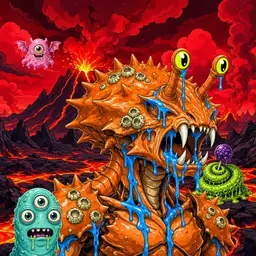 Oozlings #3900, Mutated Crab · Lava Fields