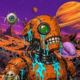 Oozlings #3902, Rusty Robot · Ship Junkyard