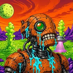 Oozlings #3904, Rusty Robot · Acid Lake