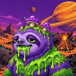 Oozlings #3908, Slime Sloth · Ship Junkyard