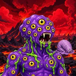 Oozlings #391, Eyeball Cluster · Lava Fields