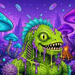 Oozlings #3911, Swamp Fish · Fungus Forest