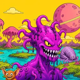 Oozlings #3919, Squid · Turquoise Swamp