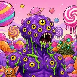 Oozlings #3932, Eyeball Cluster · Candy Planet