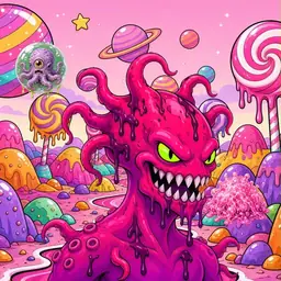 Oozlings #3933, Mutated Squid · Candy Planet