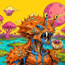 Oozlings #3937, Mutated Crab · Turquoise Swamp