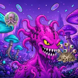 Oozlings #3941, Squid · Fungus Forest