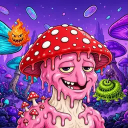 Oozlings #3953, Mushroom Head · Fungus Forest