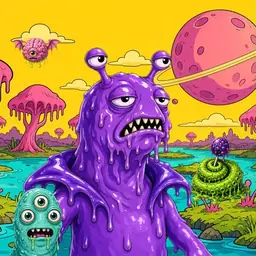 Oozlings #3963, Slug · Turquoise Swamp