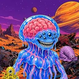 Oozlings #3969, Mutated Jellyfish Brain · Ship Junkyard