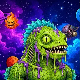 Oozlings #398, Swamp Fish · Void Nebula