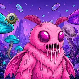 Oozlings #3992, Mutant Moth · Fungus Forest