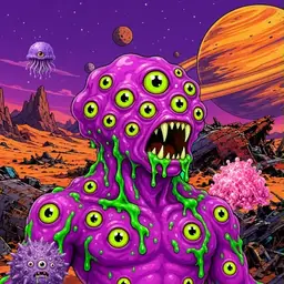 Oozlings #3997, Mutated Eyeball Cluster · Ship Junkyard