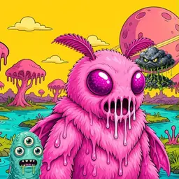 Oozlings #4012, Mutant Moth · Turquoise Swamp