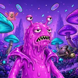 Oozlings #4013, Mutated Slug · Fungus Forest
