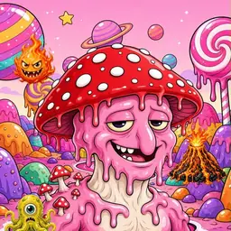 Oozlings #4024, Mushroom Head · Candy Planet