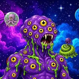 Oozlings #4032, Eyeball Cluster · Void Nebula