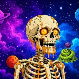 Oozlings #4034, Skull · Void Nebula