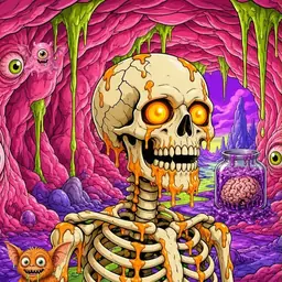 Oozlings #404, Skull · Flesh Cave