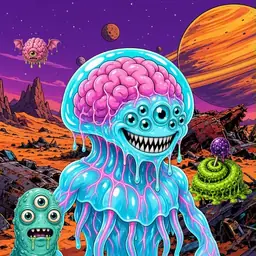 Oozlings #4042, Jellyfish Brain · Ship Junkyard