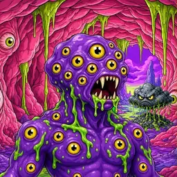 Oozlings #4043, Eyeball Cluster · Flesh Cave