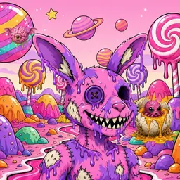 Oozlings #4045, Zombie Bunny · Candy Planet