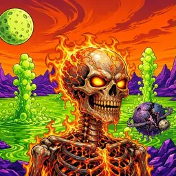 Oozlings #4052, Fire Skull · Acid Lake