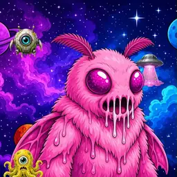 Oozlings #4057, Mutant Moth · Void Nebula