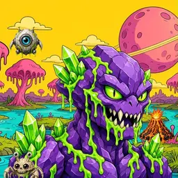 Oozlings #4059, Crystal Rock · Turquoise Swamp