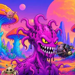 Oozlings #4061, Squid · Mushroom Desert