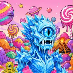 Oozlings #4063, Ice Cyclops · Candy Planet