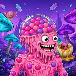 Oozlings #4069, Gumball Brain · Fungus Forest