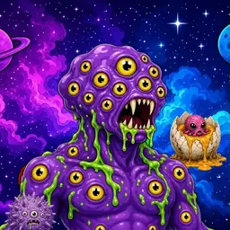 Oozlings #4076, Eyeball Cluster · Void Nebula