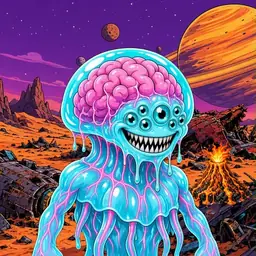 Oozlings #4078, Jellyfish Brain · Ship Junkyard