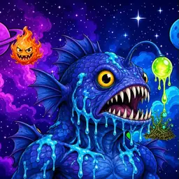 Oozlings #4079, Anglerfish · Void Nebula