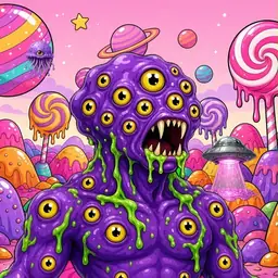 Oozlings #4083, Eyeball Cluster · Candy Planet
