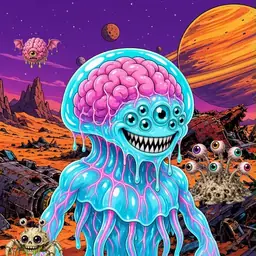 Oozlings #4087, Jellyfish Brain · Ship Junkyard
