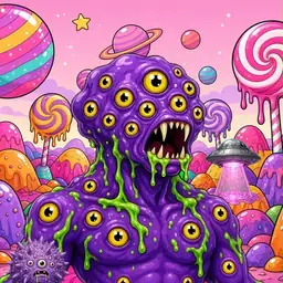 Oozlings #4088, Eyeball Cluster · Candy Planet