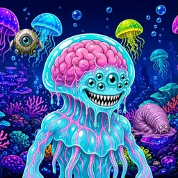 Oozlings #41, Jellyfish Brain · Glow Reef