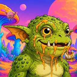 Oozlings #4115, Toad Goblin · Mushroom Desert