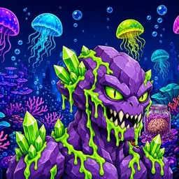 Oozlings #4119, Crystal Rock · Glow Reef