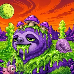 Oozlings #4133, Slime Sloth · Acid Lake