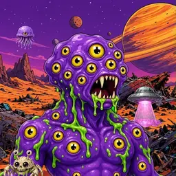 Oozlings #4141, Eyeball Cluster · Ship Junkyard