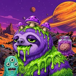 Oozlings #4148, Slime Sloth · Ship Junkyard
