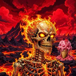 Oozlings #4149, Fire Skull · Lava Fields