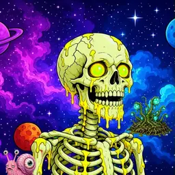 Oozlings #4153, Mutated Skull · Void Nebula