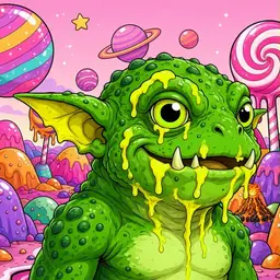 Oozlings #4155, Mutated Toad Goblin · Candy Planet