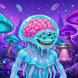 Oozlings #4166, Jellyfish Brain · Fungus Forest